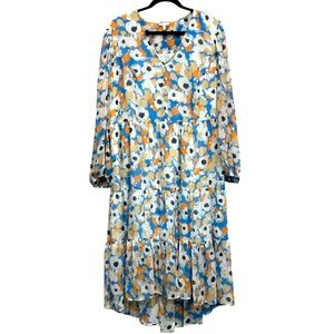 joie NWT Long Sleeve Maxi Tiered in Floral Field Sz XL.